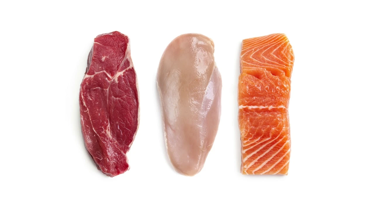Meat, chicken, fish